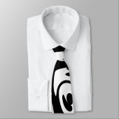 Stropdas Zwart & Wit Stijl Abstract (Gebonden)