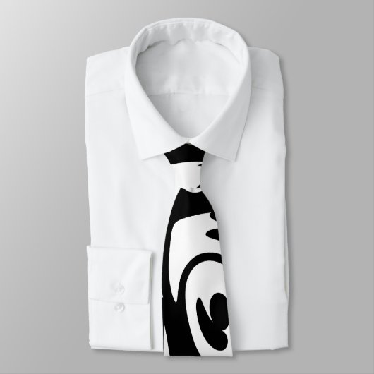 Stropdas Zwart & Wit Stijl Abstract (Gebonden)