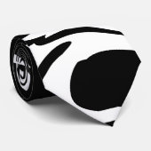 Stropdas Zwart & Wit Stijl Abstract (Opgerold)