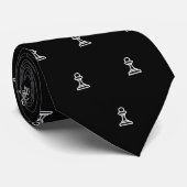 Stropdas zwart-witschaap (Opgerold)