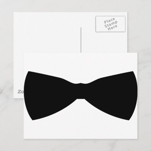 stropdas zwarte boog briefkaart (Voorkant / Achterkant)