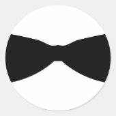 stropdas zwarte boog ronde sticker (Voorkant)
