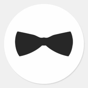 stropdas zwarte boog ronde sticker