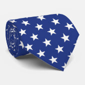 Stropdassen - Blauw/witte sterren/rode strepen ach (Opgerold)