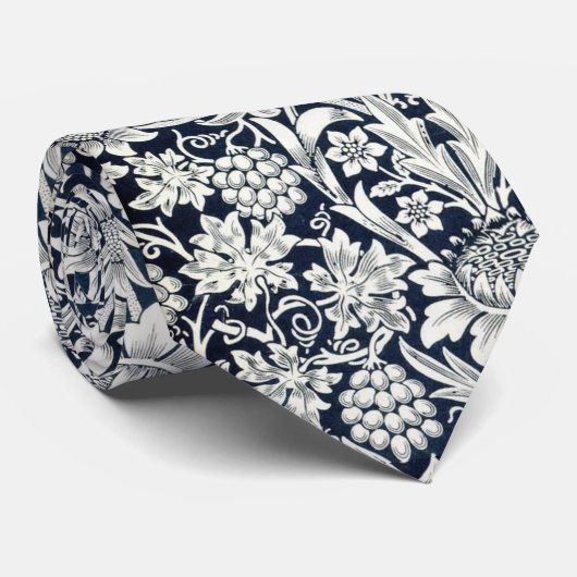 Stropdassen - Blauwe Floral (Opgerold)