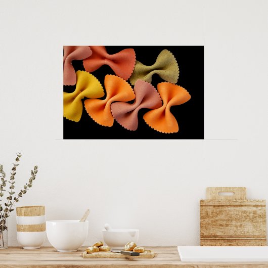 stropdassen deegwaren poster (Keuken)