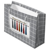 Stropdassen Happy Vaderdag Gift Bag Groot Cadeauzakje (Voorkant Gekanteld)