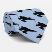 stropdassen met blauw zijstijl in de "NINJA CHOP"  (Opgerold)