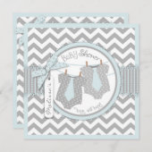 Stropdassen met dubbele tang Chevron Print Baby sh Kaart (Voorkant / Achterkant)