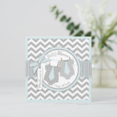 Stropdassen met dubbele tang Chevron Print Baby sh Kaart (Staand voorkant)
