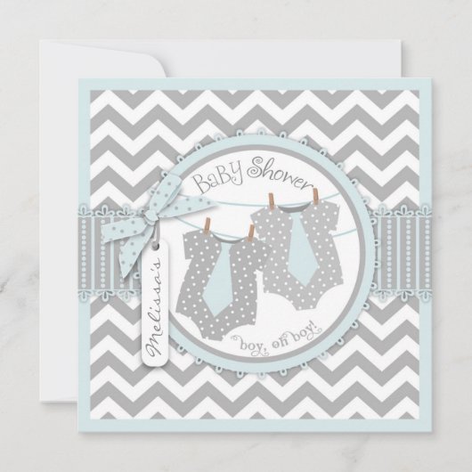 Stropdassen met dubbele tang Chevron Print Baby sh Kaart (Voorkant)