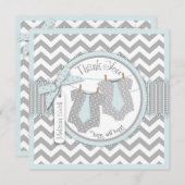 Stropdassen met dubbele tang Chevron print Dank je Bedankkaart (Voorkant / Achterkant)