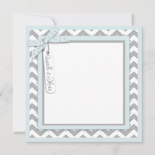 Stropdassen met dubbele tang Chevron print Dank je Bedankkaart (Achterkant)