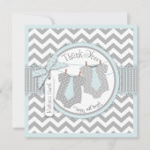 Stropdassen met dubbele tang Chevron print Dank je Bedankkaart (Voorkant)