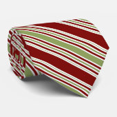 Stropdassen met gestreept kerstmis voor mannen, ro (Opgerold)