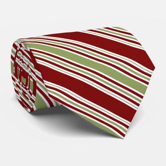 Stropdassen met gestreept kerstmis voor mannen, ro (Opgerold)