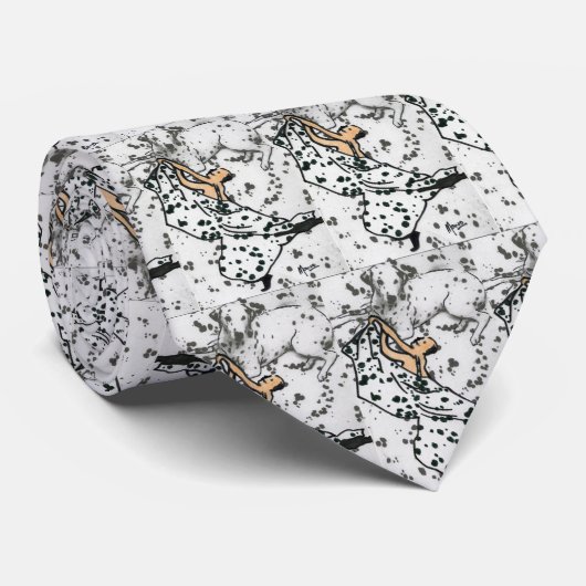 stropdassen met Peter Max-stijl dalmation (Opgerold)
