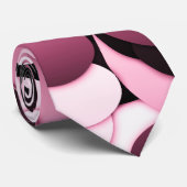 Stropdassen met roze en ongewapende polka (Opgerold)