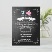 Stropdassen of tutus Gender Reopenbaart het Baby s Kaart (Staand voorkant)