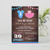 Stropdassen- of tutuspartij kaart (Staand voorkant)