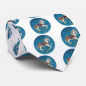 Stropdassen - Rood, Wit en Blauw Carrouselpaard (Opgerold)