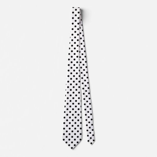 Stropdassen van het zwarte en witte poolpuntpatroo (Voorkant)