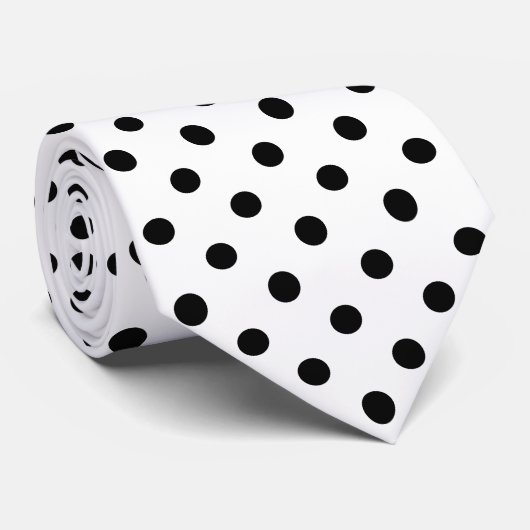 Stropdassen van het zwarte en witte poolpuntpatroo (Opgerold)