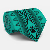 Stropdassen van mannen (Wolf Tracks Aqua Black) (Opgerold)