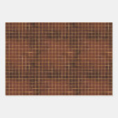 Stropdassen van vaderdag, bril en snaardewerk inpakpapier vel (Voorkant 3)