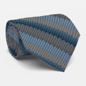 Stropdassen van wol, bedrukt blauw, wasbakken (Opgerold)