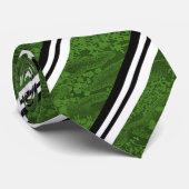 Stropdassen voor Green White/Black Stripe Mannen D (Opgerold)