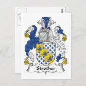 Strother Family Crest Briefkaart (Voorkant / Achterkant)