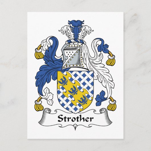 Strother Family Crest Briefkaart (Voorkant)