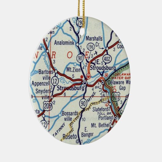 Stroudsburg PA Keramisch Ornament (Rechts)