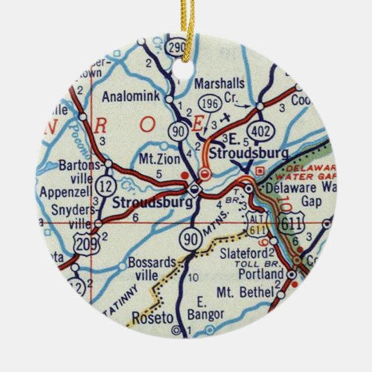 Stroudsburg PA Keramisch Ornament (Voorkant)