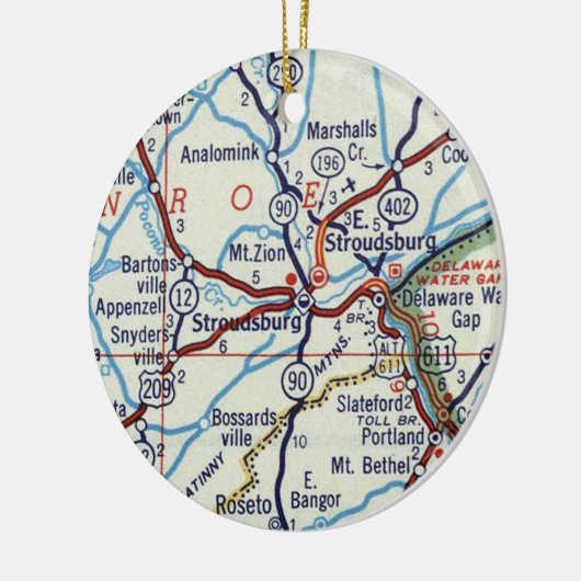 Stroudsburg PA Keramisch Ornament (Links)