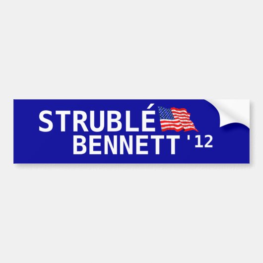 Strublé voor president. bumpersticker (Voorkant)