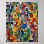 Structural Chaos Art: Technical Grid Break Tile Poster (Voorkant)