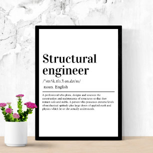 Structural Engineer Gift Poster digitale download