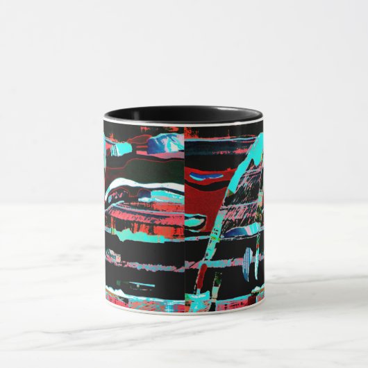 Structural Interference – Abstract Coffee Mug Mok (Midden)