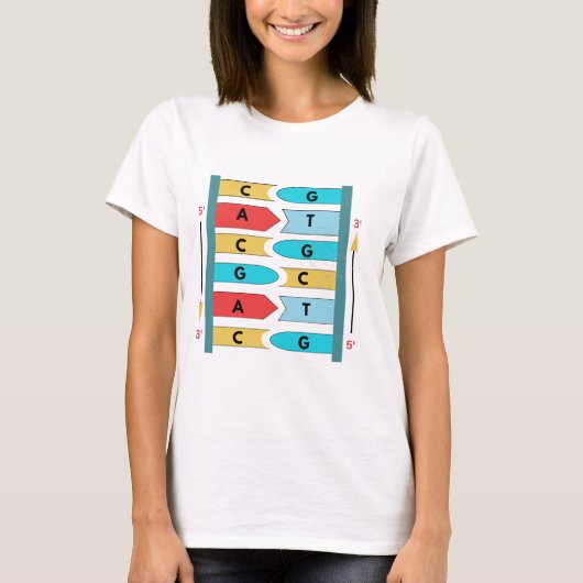 Structure of DNA Molecule , Biology Science Gift  T-shirt (Voorkant)