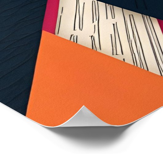 Structured Chaos: kleurblok Abstract Poster (Hoek)