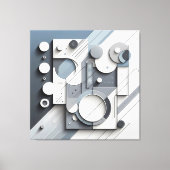 Structured Dimensional Flow Canvas Afdruk (Voorkant)