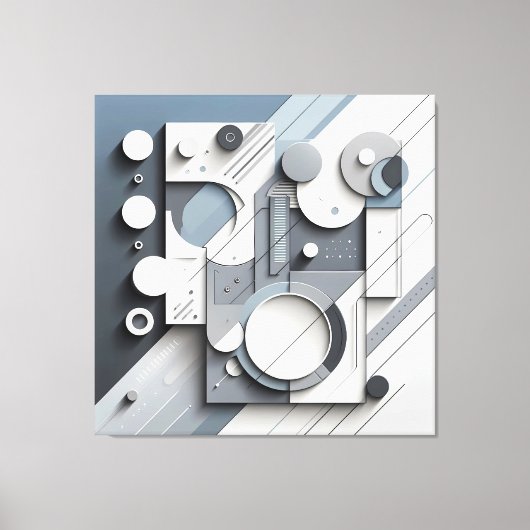 Structured Dimensional Flow Canvas Afdruk (Voorkant)