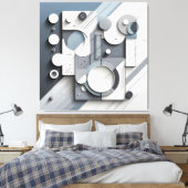 Structured Dimensional Flow Canvas Afdruk (Insitu (Slaapkamer))