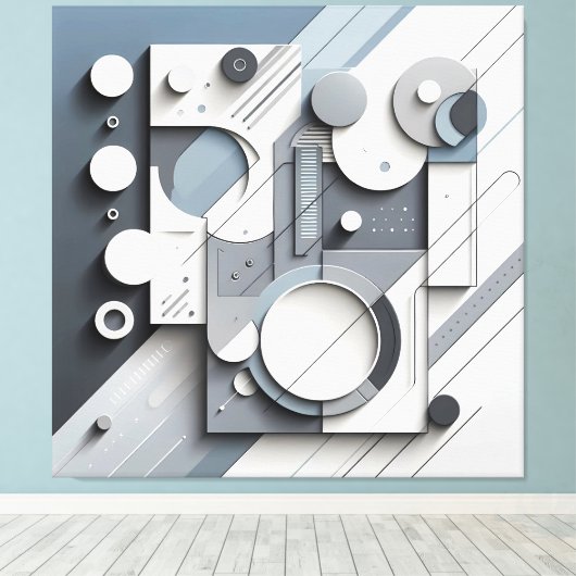 Structured Dimensional Flow Canvas Afdruk (Insitu (Houten vloer))