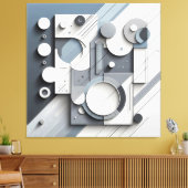 Structured Dimensional Flow Canvas Afdruk (Insitu (Woonkamer))