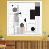 Structured Geometric Matrix Canvas Afdruk (Insitu (Woonkamer))