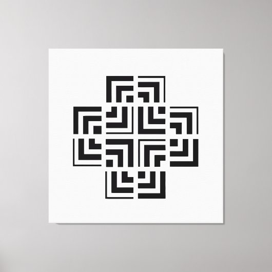 Structured Geometry | Modern Canvas Afdruk (Voorkant)