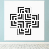 Structured Geometry | Modern Canvas Afdruk (Insitu (Houten vloer))